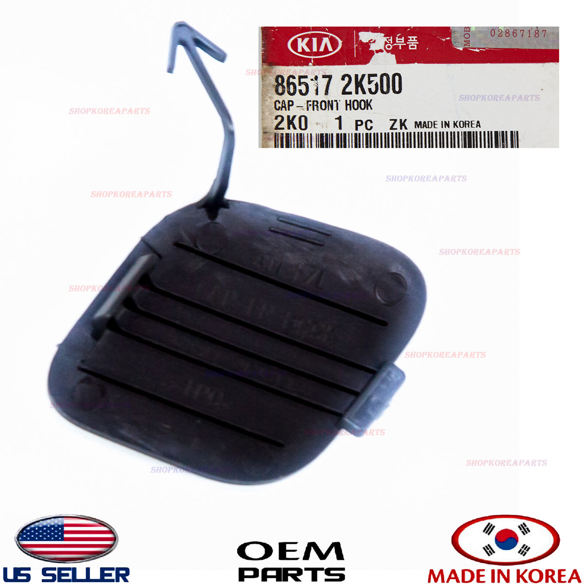 GENUINE Front Bumper -Tow Eye Hook Cap Cover OEM Kia Soul 2012-2013 865172K500