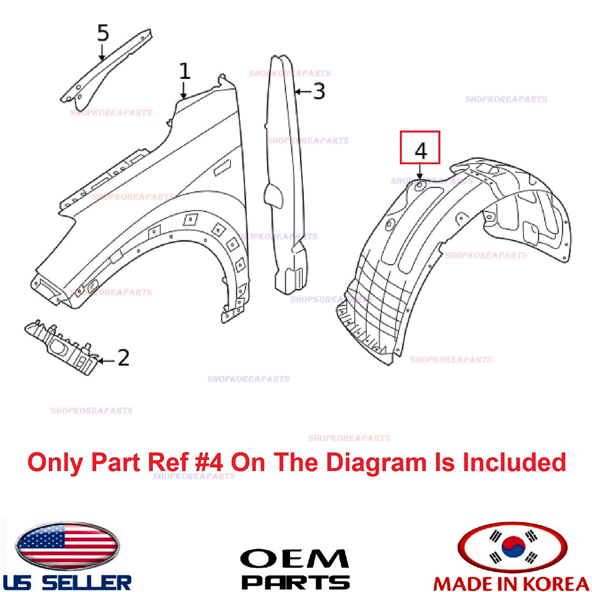✅GENUINE✅ Fender Liner Front LEFT Driver Side ⭐OEM⭐ Hyundai Tucson 2022-2024
