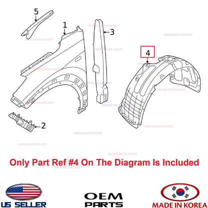 ✅GENUINE✅ Fender Liner Front LEFT Driver Side ⭐OEM⭐ Hyundai Tucson 2022-2024