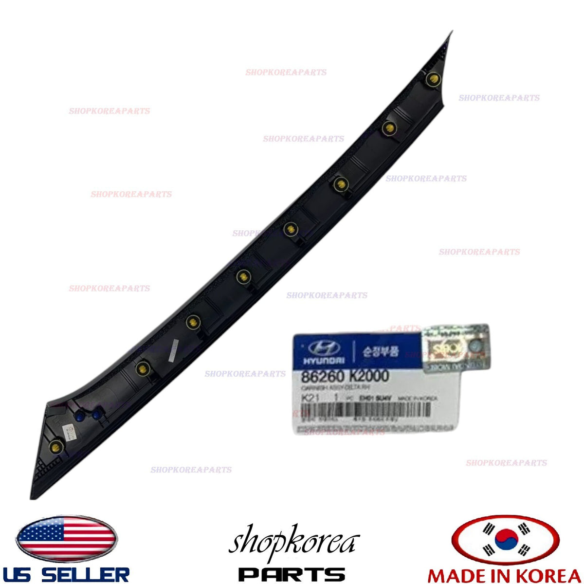 GENUINE OEM Right Passenger Side Windshield Pillar Exterior Molding 20–25 Venue