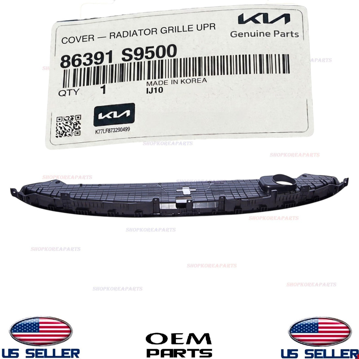 GENUINE OEM Upper Radiator Grille Cover Sight Shield 2023–2025 Kia Telluride
