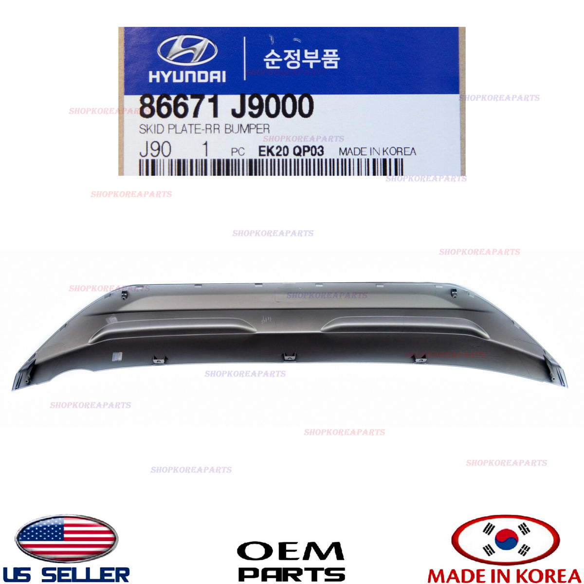 GENUINE Rear Bumper Cover Skid Plate Lower Spacer Panel ⭐OEM⭐ Kona 2018-2021