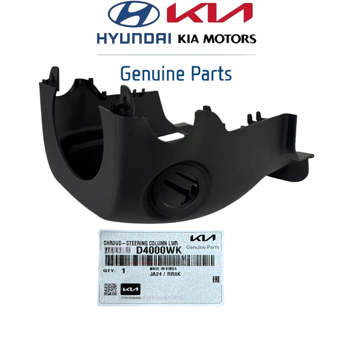 GENUINE OEM Lower Steering Column Cover Black 2016-20 Kia Optima with Key Start