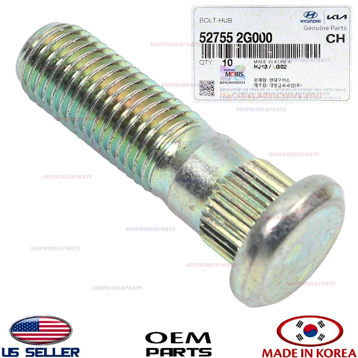 1pcs GENUINE OEM Wheel Stud 2006–2026 Hyundai Kia 52755-2G000 See Compatibility