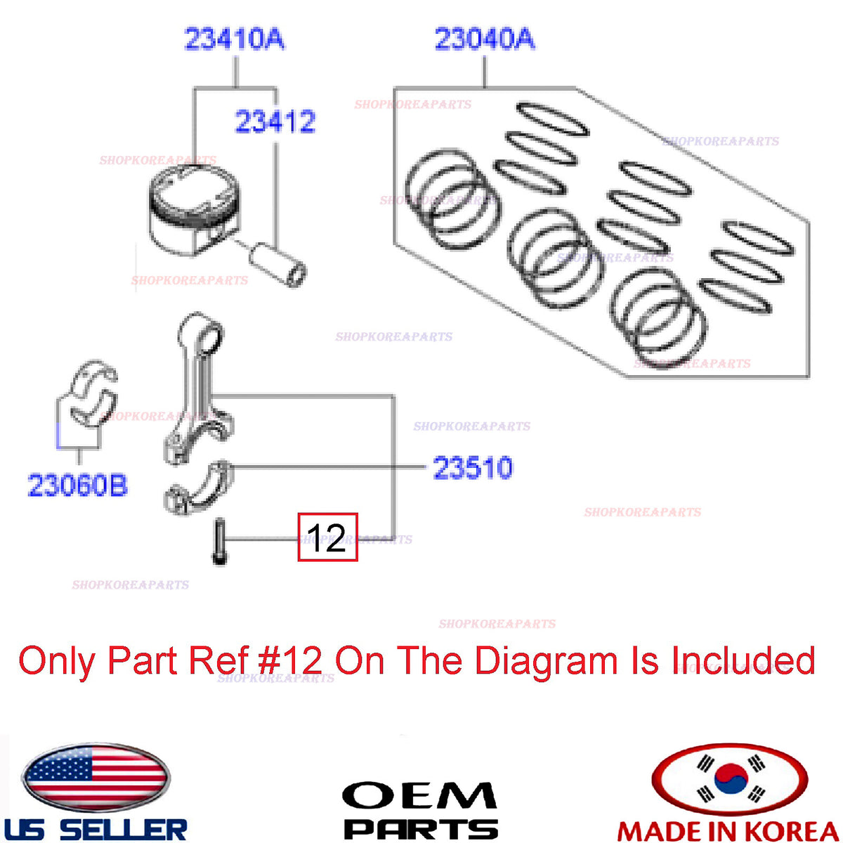GENUINE Engine Connecting Rod Bolt ⭐OEM⭐ Hyundai Kia 06-13 *See Compatibility