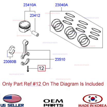 GENUINE Engine Connecting Rod Bolt ⭐OEM⭐ Hyundai Kia 06-13 *See Compatibility