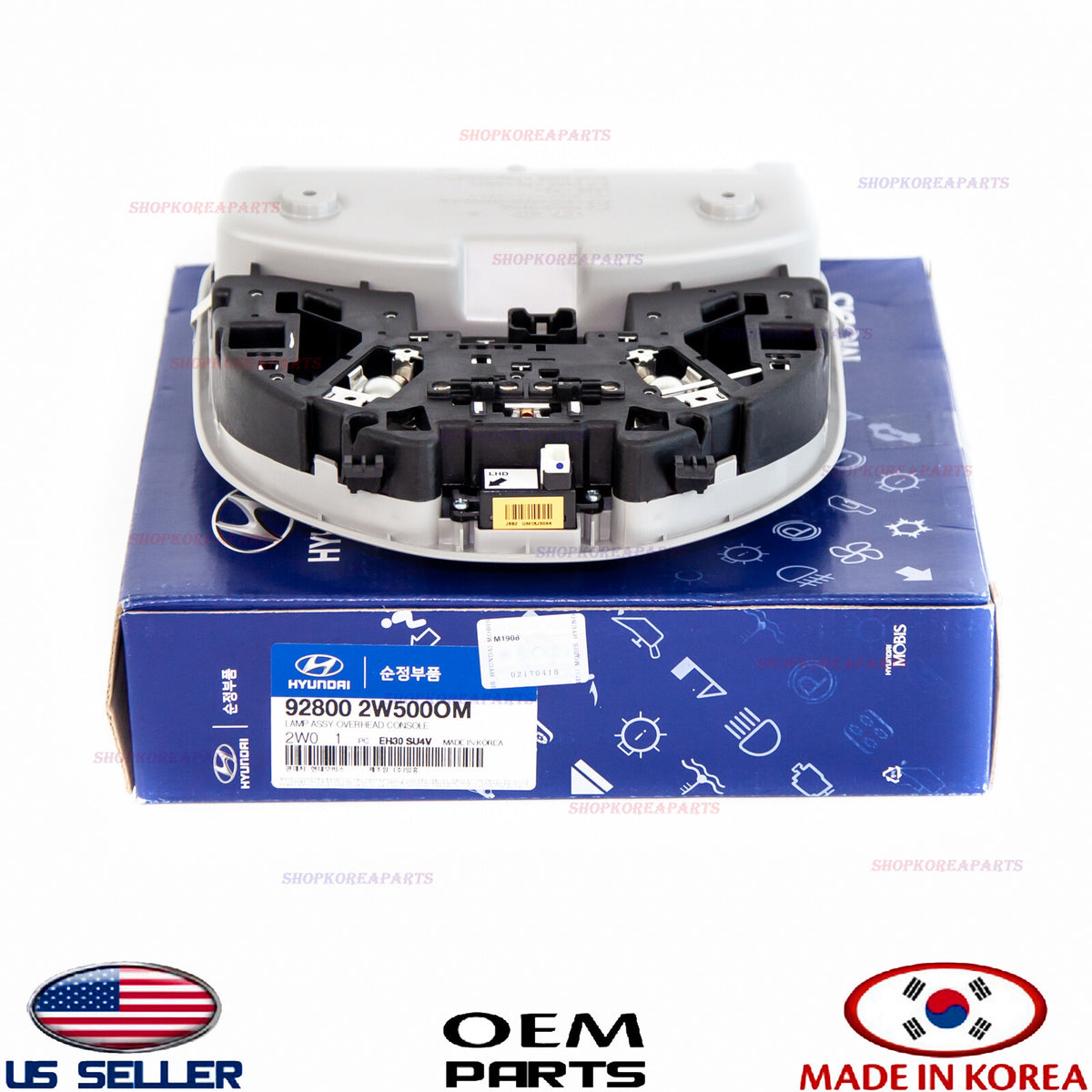 Overhead Console assy Dome Light Lamp Gray ⭐ GENUINE OEM ⭐ Santa Fe 2017-2018