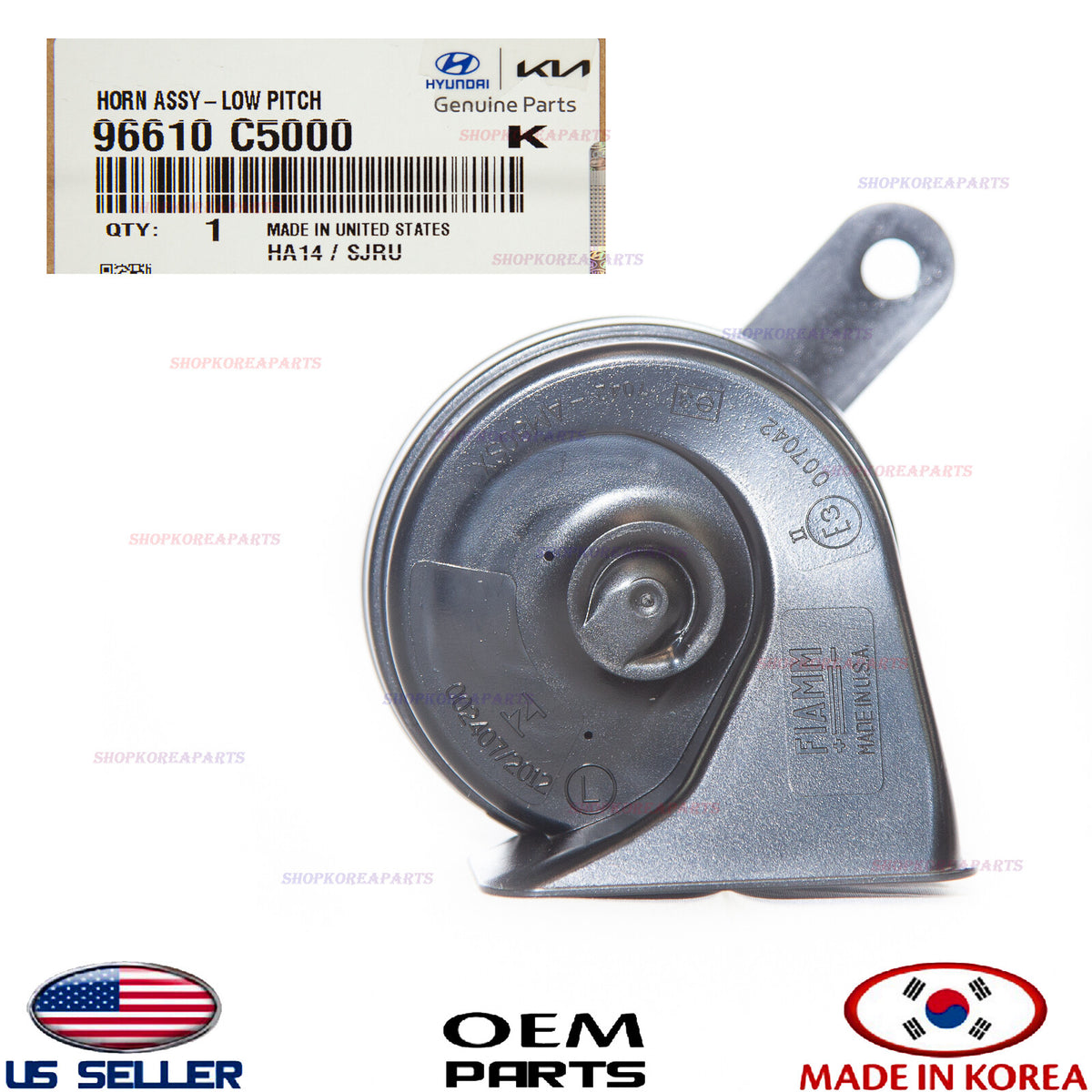 GENUINE Horn Assy Low Pitch ⭐OEM⭐ KIA SORENTO 2016-2020 96610C5000