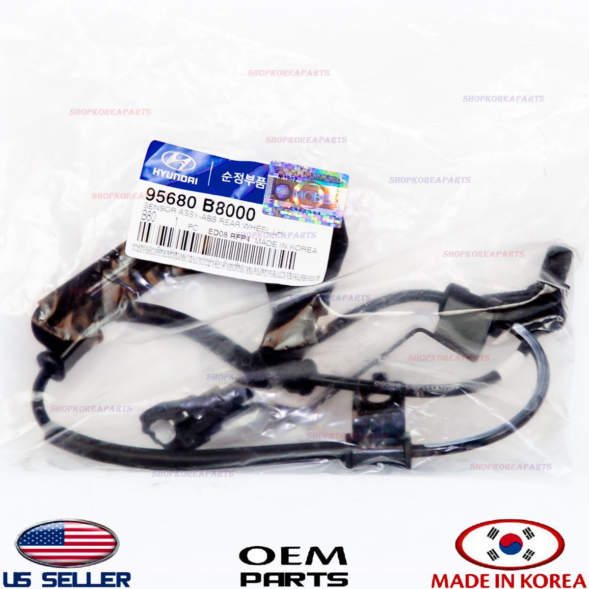 GENUINE ABS Wheel Speed Sensor Rear LEFT Driver Side OEM Santa Fe 3.3L 4WD 13-18