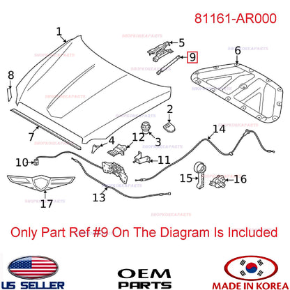 GENUINE Hood Lifter Support Strut ⭐OEM⭐ Genesis GV70 2022-2026 81161-AR000