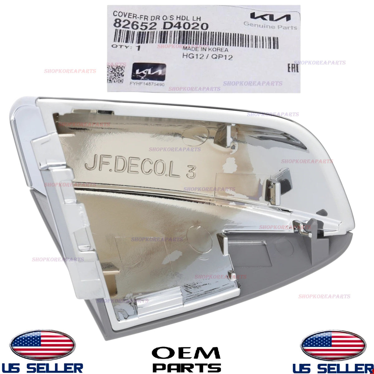 GENUINE Front LEFT Driver Side Door Outside Handle Cover 2016-2020 Kia Optima
