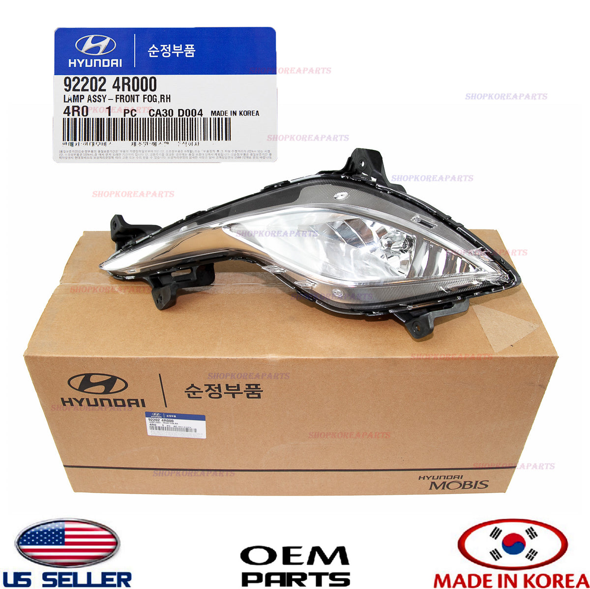 GENUINE Fog Light Lamp Right Passenger Side Sonata HYBRID 2011-2015 922024R000