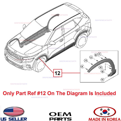 GENUINE Front Fender Wheel Molding LEFT Driver Side ⭐OEM⭐ KIA SELTOS 2020-2025