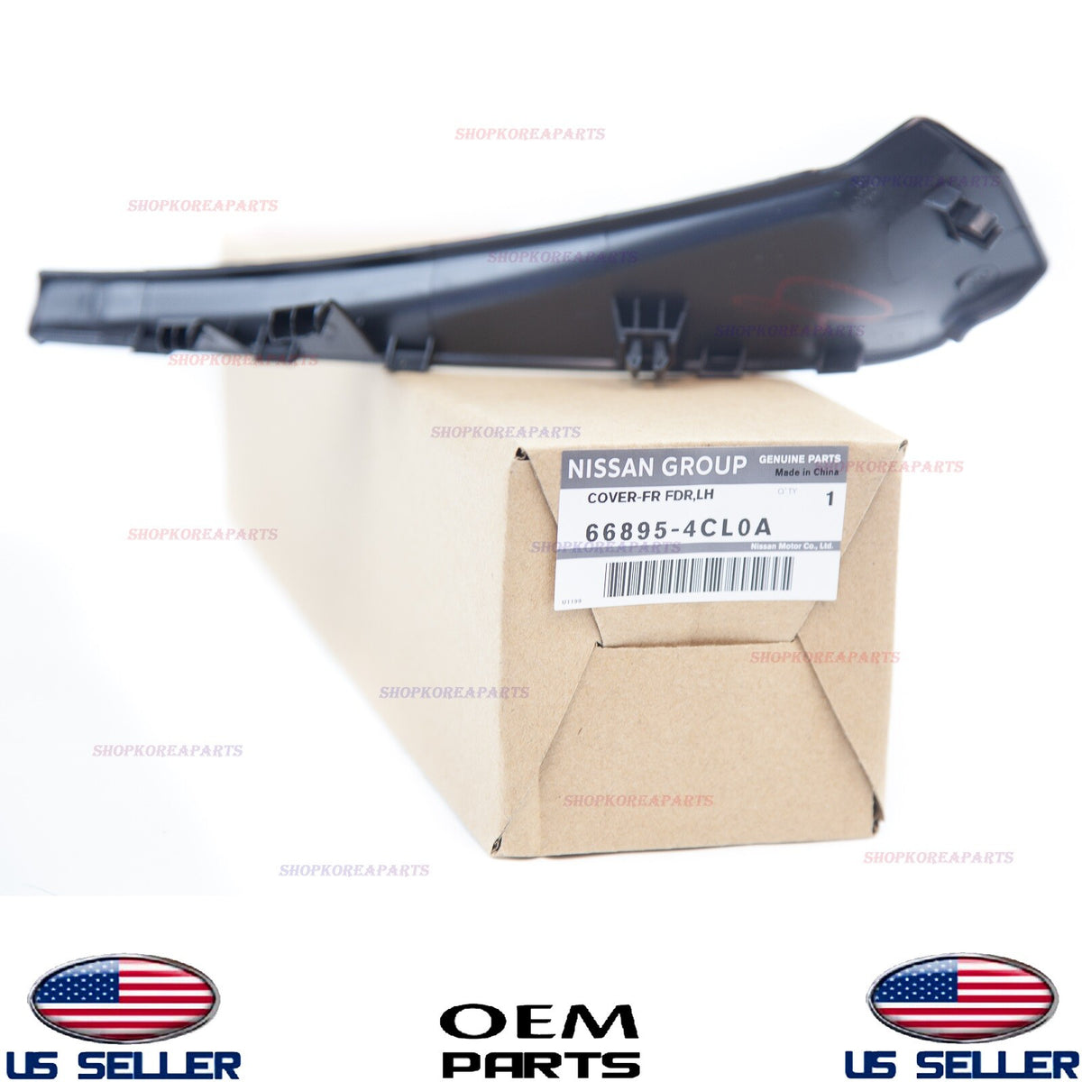 GENUINE Fender Outer Extension Trim Cowl Front Left Driver Side OEM Rogue 14-20