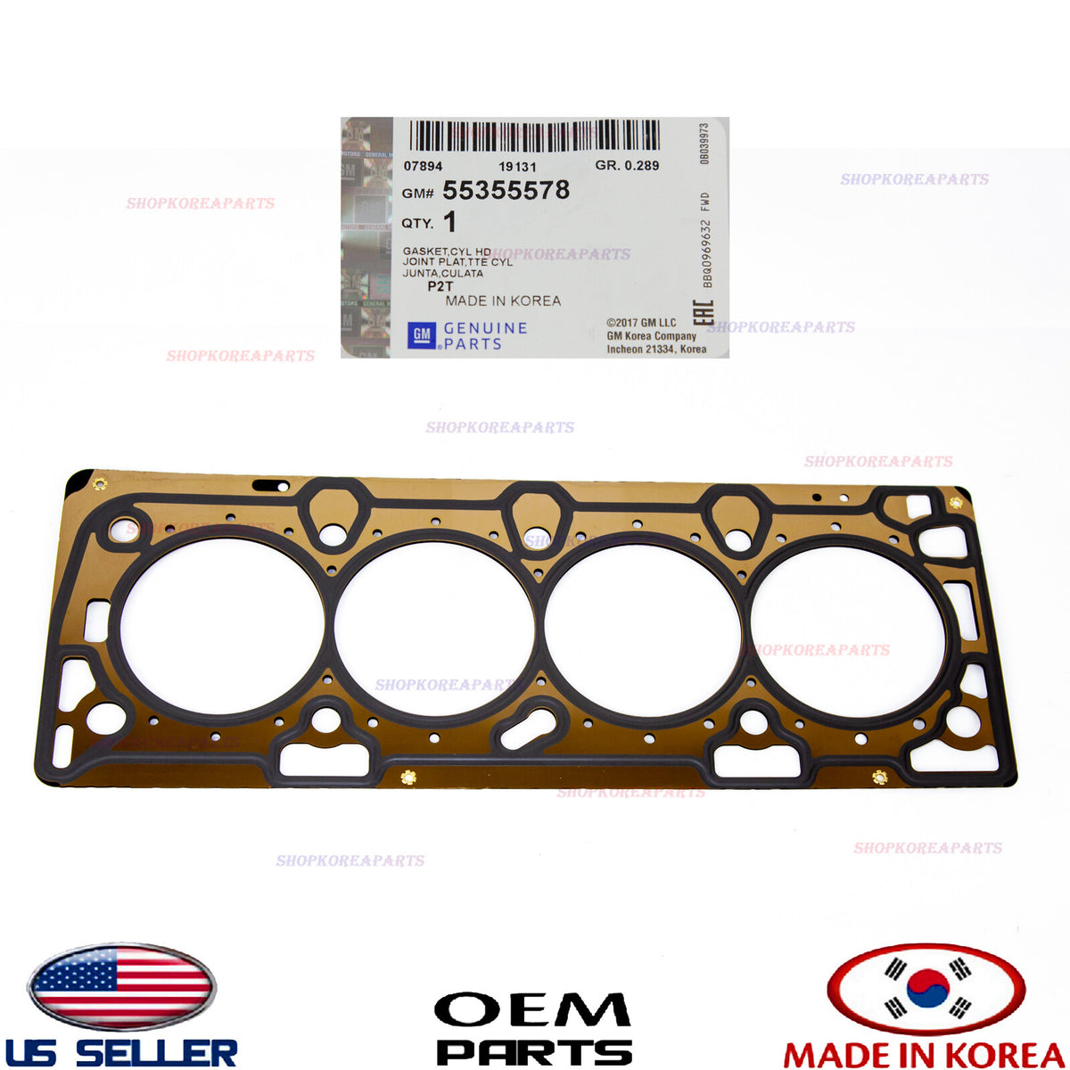 GENUINE Engine Cylinder Head Gasket OEM Chevrolet GM 2009-2018 See Compatibility