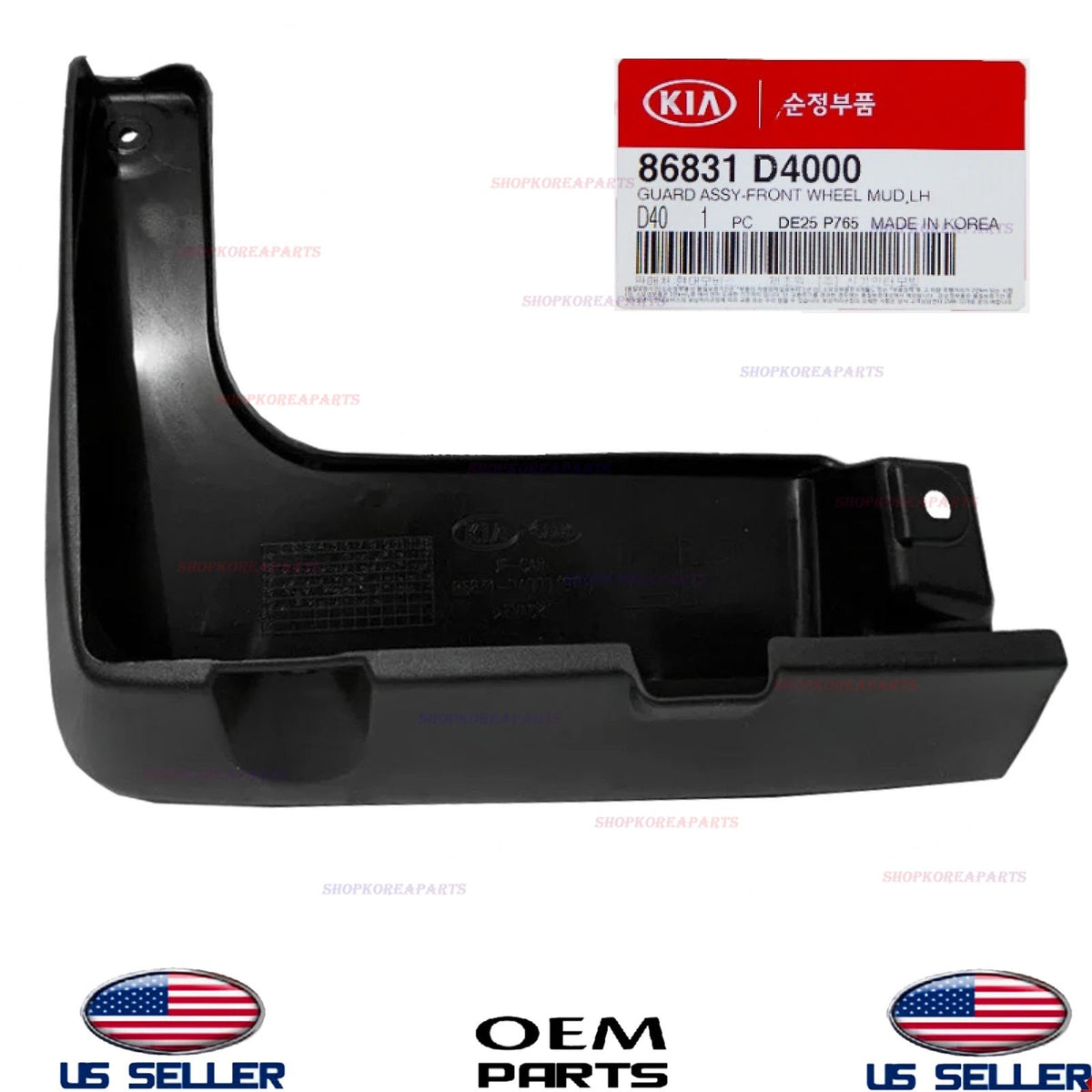 1pcs GENUINE Front LEFT Driver Side Splash Flaps Mud Guard Kia Optima 2019-2020