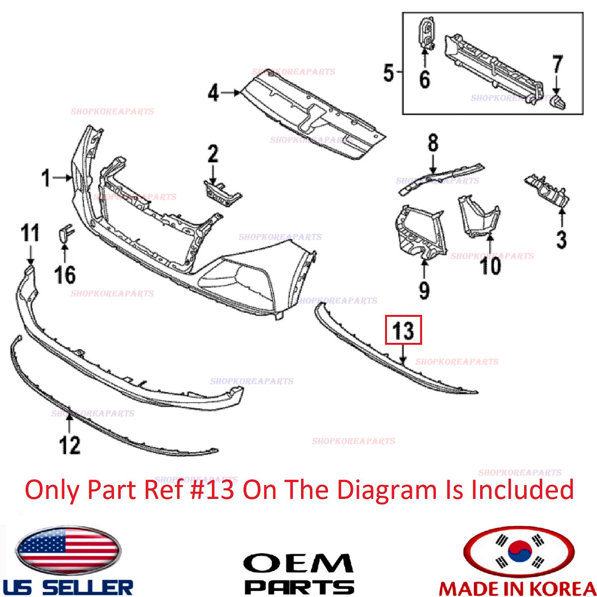 GENUINE Center Skid Plate Front Bumper ⭐OEM⭐ Hyundai Tucson 1.6L 2022-2024