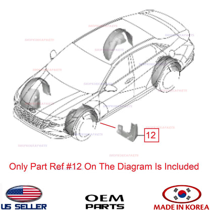GENUINE Mud Guard Flaps Splash Shield Front RIGHT Passenger OEM Elantra 2021-23