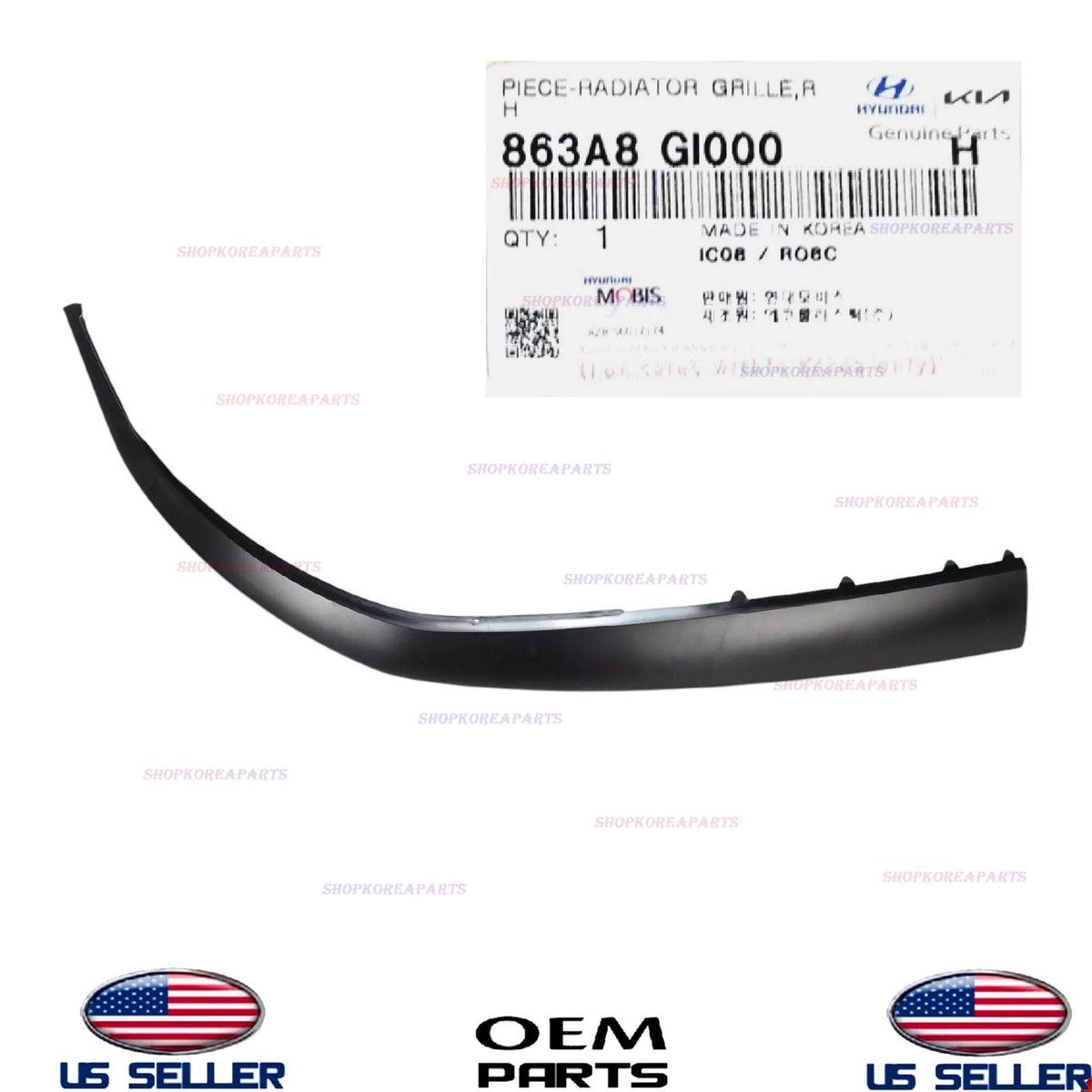 GENUINE Front Bumper Cover Spacer Molding RIGHT Passeng 2022-24 Hyundai Ioniq 5