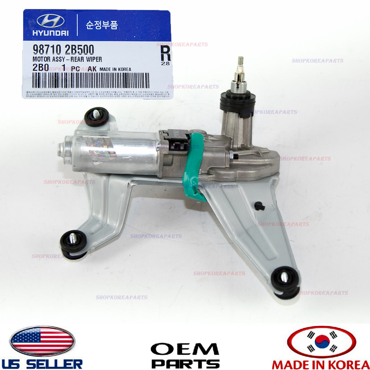 GENUINE Rear Windshield Wiper Motor OEM Hyundai Santa Fe 2007-2012 98710-2B500