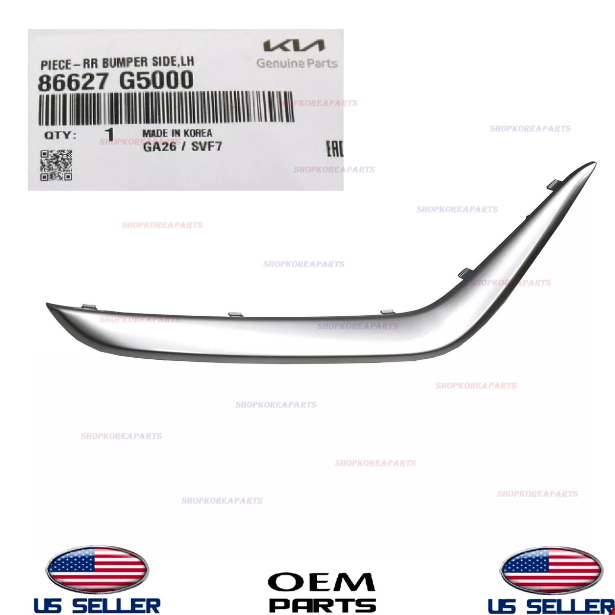 GENUINE OEM Rear Bumper Lower Molding LEFT Driver Side 2017-2019 Kia Niro