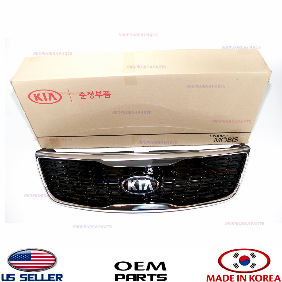 GENUINE Front Bumper Radiator Grille Chrome OEM Kia Sorento 2014-2015