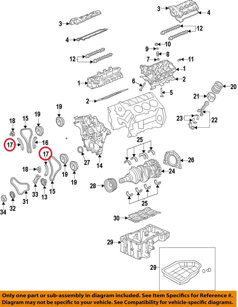 GENUINE Lower Engine Timing Chain Cam Tensioner Guide Hyundai Kia 3.3-3.8L 12-19