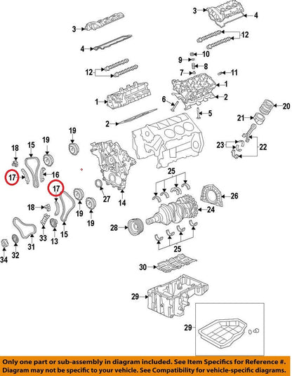 GENUINE Lower Engine Timing Chain Cam Tensioner Guide Hyundai Kia 3.3-3.8L 12-19
