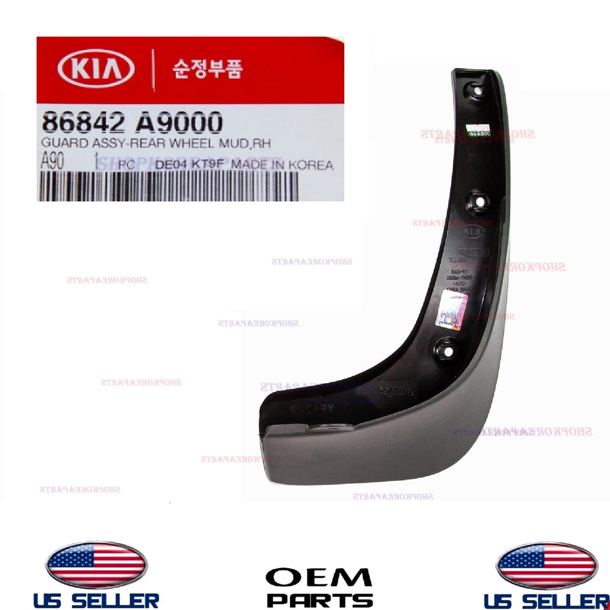 1psc Rear RIGHT Passenger Side MUD GUARD FLAPS SPLASH SHIELD SEDONA 2015-2018