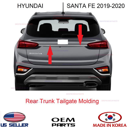 GENUINE Rear Trunk Tailgate Molding Dark Chrome ⭐OEM⭐ HYUNDAI SANTA FE 2019-2020