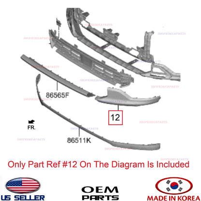 GENUINE Front Bumper Skid Plate RIGHT Passenger OEM Palisade Calligraphy 2023-25
