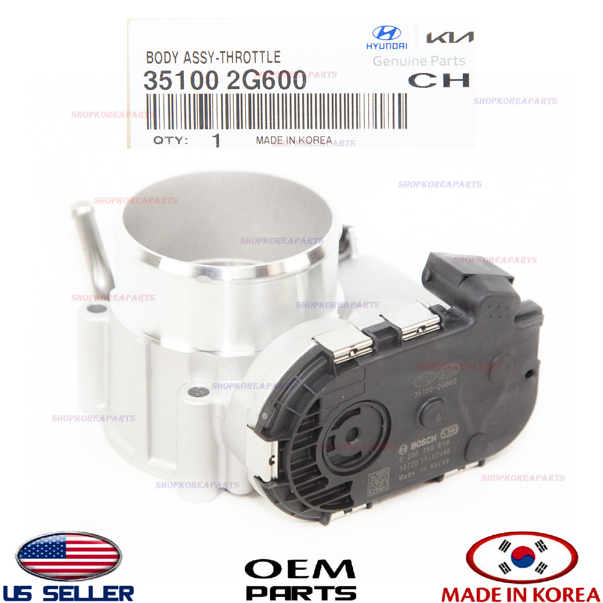 GENUINE OEM Throttle Body Assy 2.4L Hyundai Kia *See Compatibility 35100-2G600