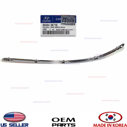 GENUINE Front Bumper Chrome Molding Trim Right Passenger Side OEM 2009-10 Sonata