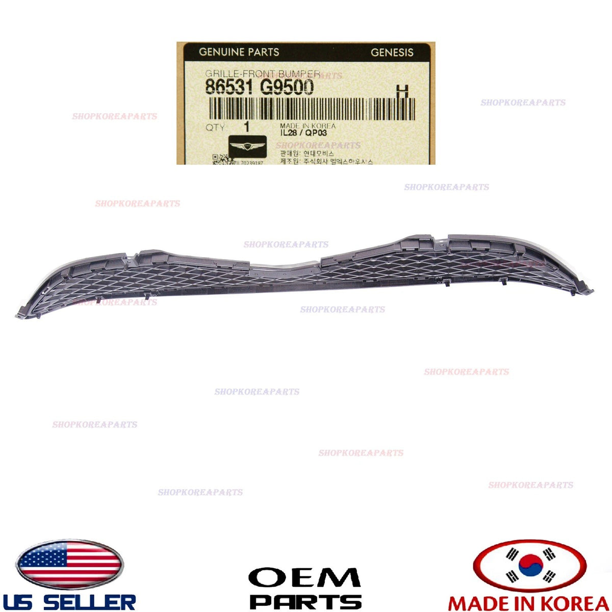 GENUINE Front Bumper Lower Grille ⭐OEM⭐ Genesis G70 2022-2025 86531G9500