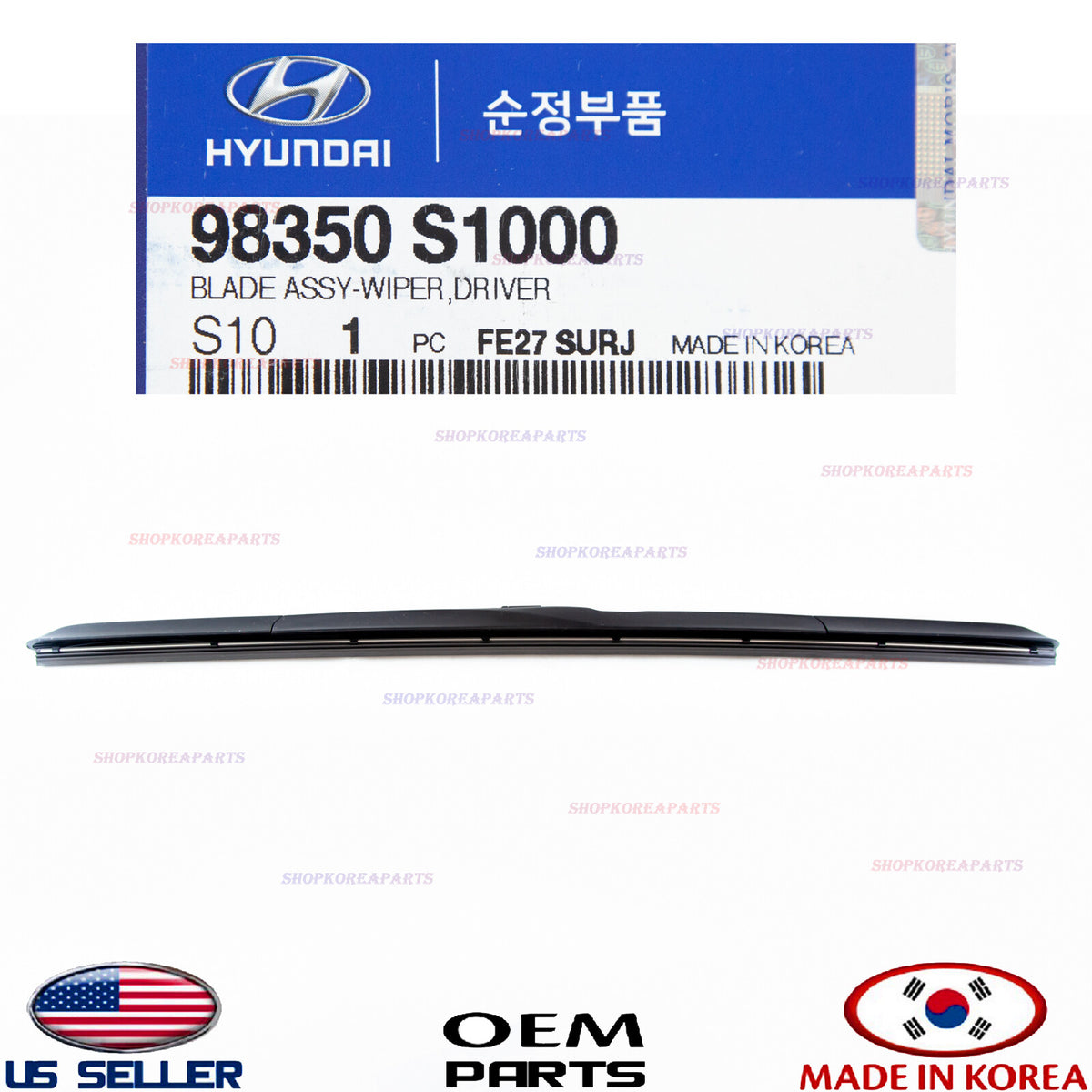 GENUINE Windshield Wiper Blade LEFT Driver Side ⭐ HYUNDAI KIA *See compatibility