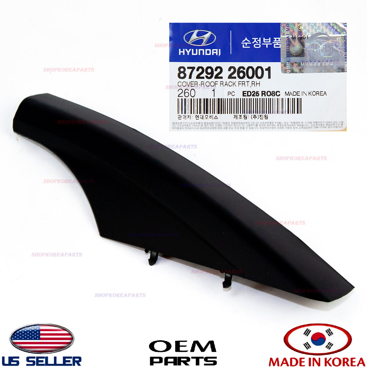 GENUINE Cover Cap Roof Rack Right Passenger Side Front OEM Santa Fe 2001-2006