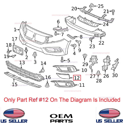 2019-2021 Honda Civic GENUINE OEM Front Bumper LEFT Fog Lamp Cap Cover