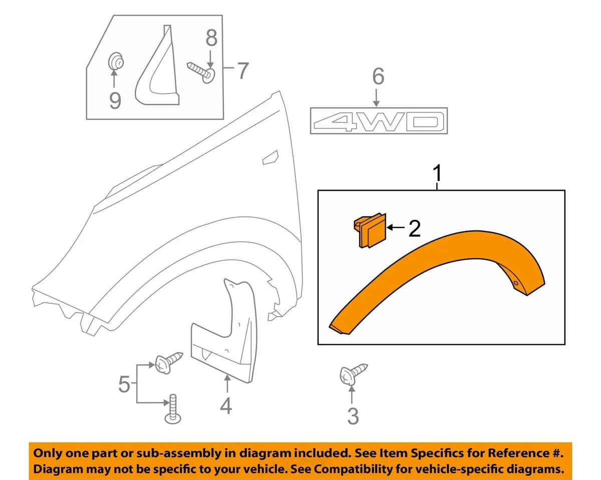 GENUINE Front Fender Wheel Molding RIGHT Passenger Side ⭐ Kia Sportage 2017-2022
