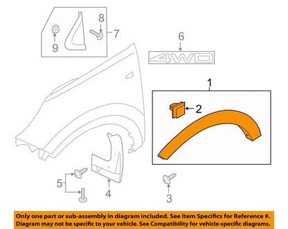 GENUINE Front Fender Wheel Molding RIGHT Passenger Side ⭐ Kia Sportage 2017-2022