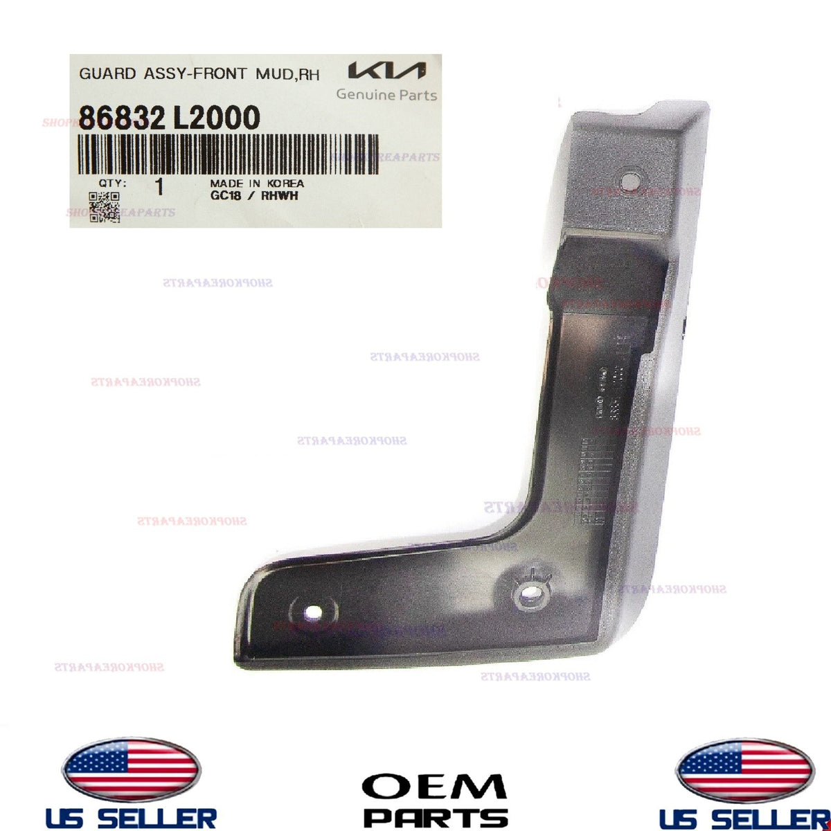1pcs GENUINE Front RIGHT Passenger Splash Flaps Mud Guard Kia K5 2021-2024