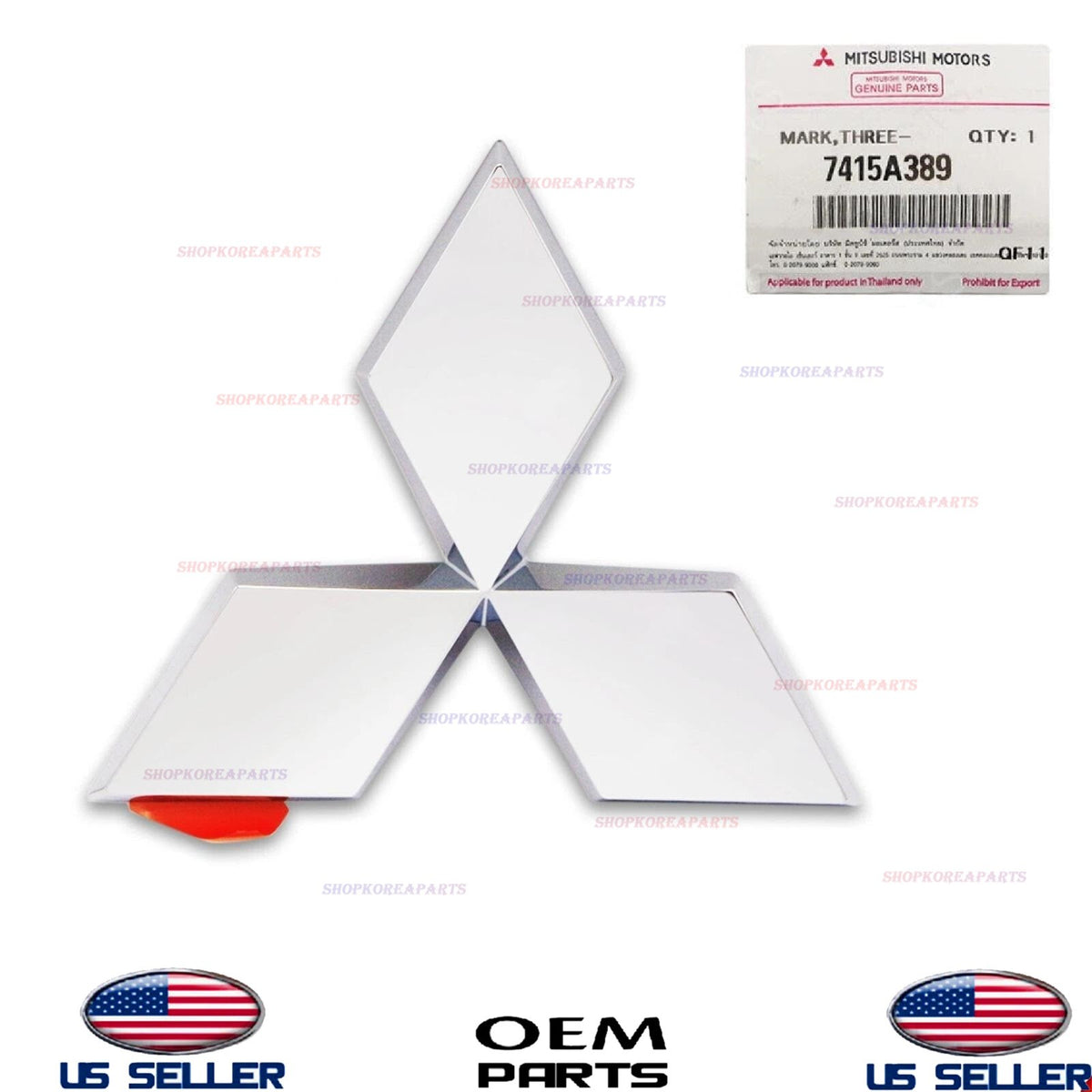 GENUINE OEM Rear Emblem Symbol 2014-2024 Mitsubishi Mirage 7415A389