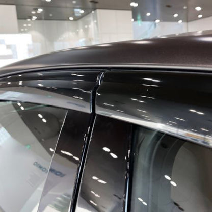 Black Window Door Visor Vent Shade Rain Guard fits Genesis G80 2021-2025 ⭐6pcs⭐