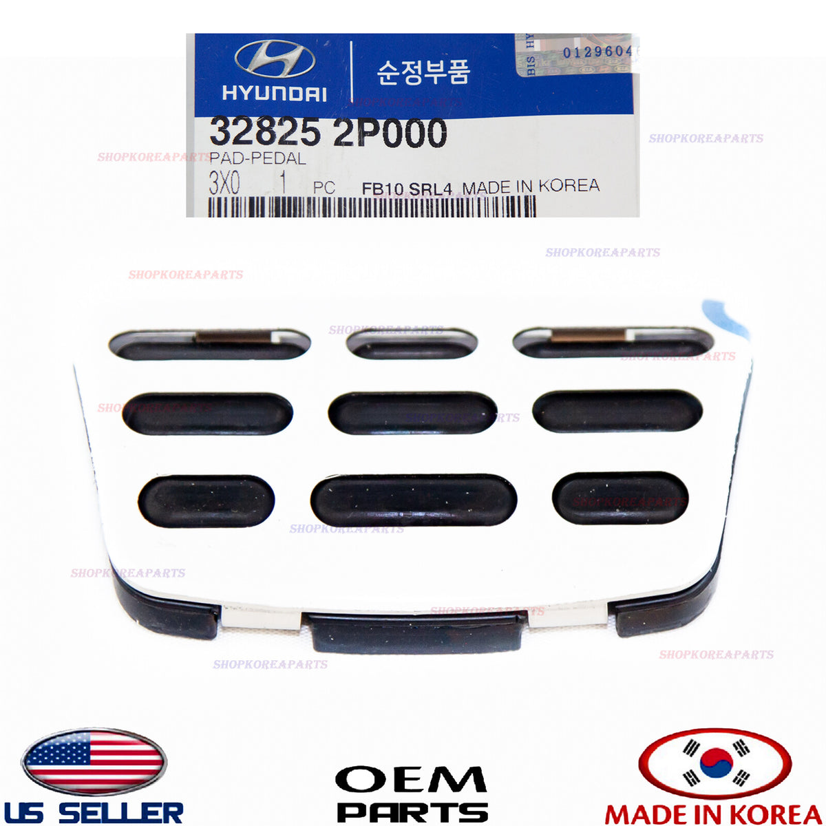 GENUINE Aluminum Brake Pedal Pad Сover A/T OEM Kia Hyundai *See Compatibility