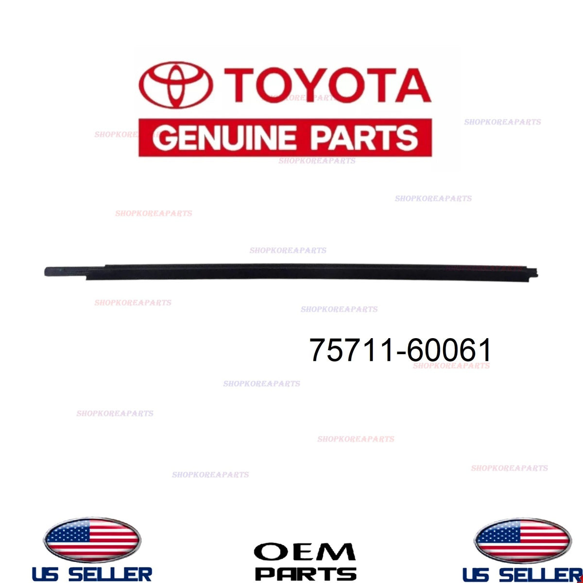 GENUINE OEM Front RIGHT Passenger Side Door Belt Molding Prado j120 Lexus GX470