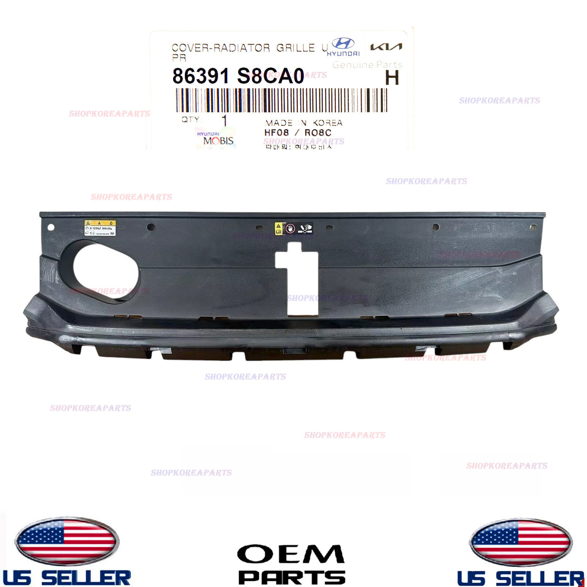 GENUINE OEM Grille Cover Upper Radiator Sight Shield 2023-2025 Hyundai Palisade