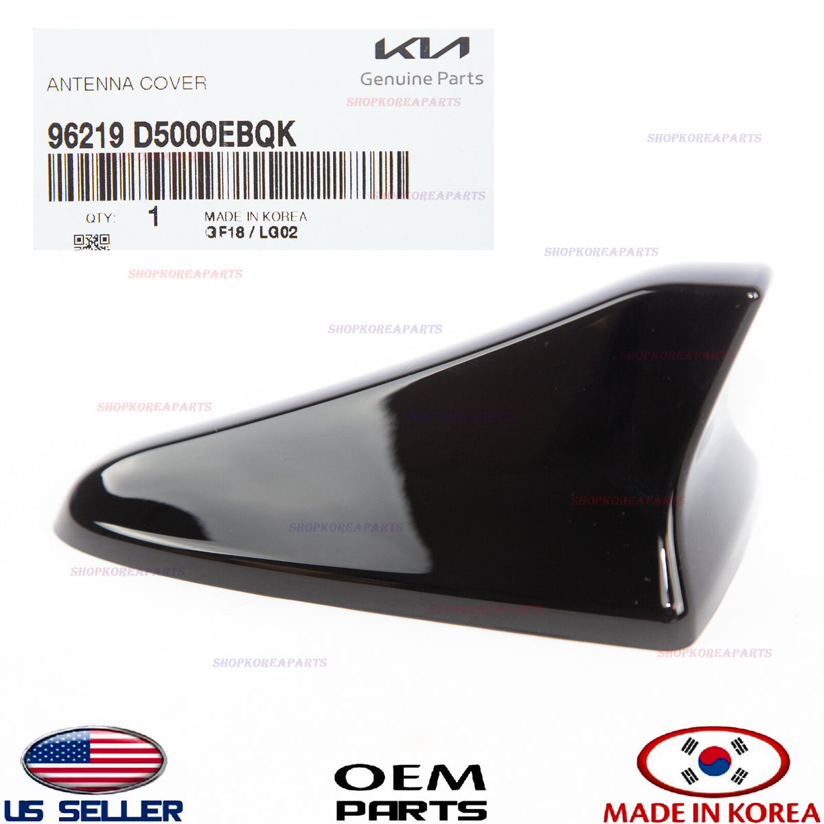 GENUINE 2014-2020 Optima Sonata Ebony Black Code EB Shark Fin Roof Antenna Cover