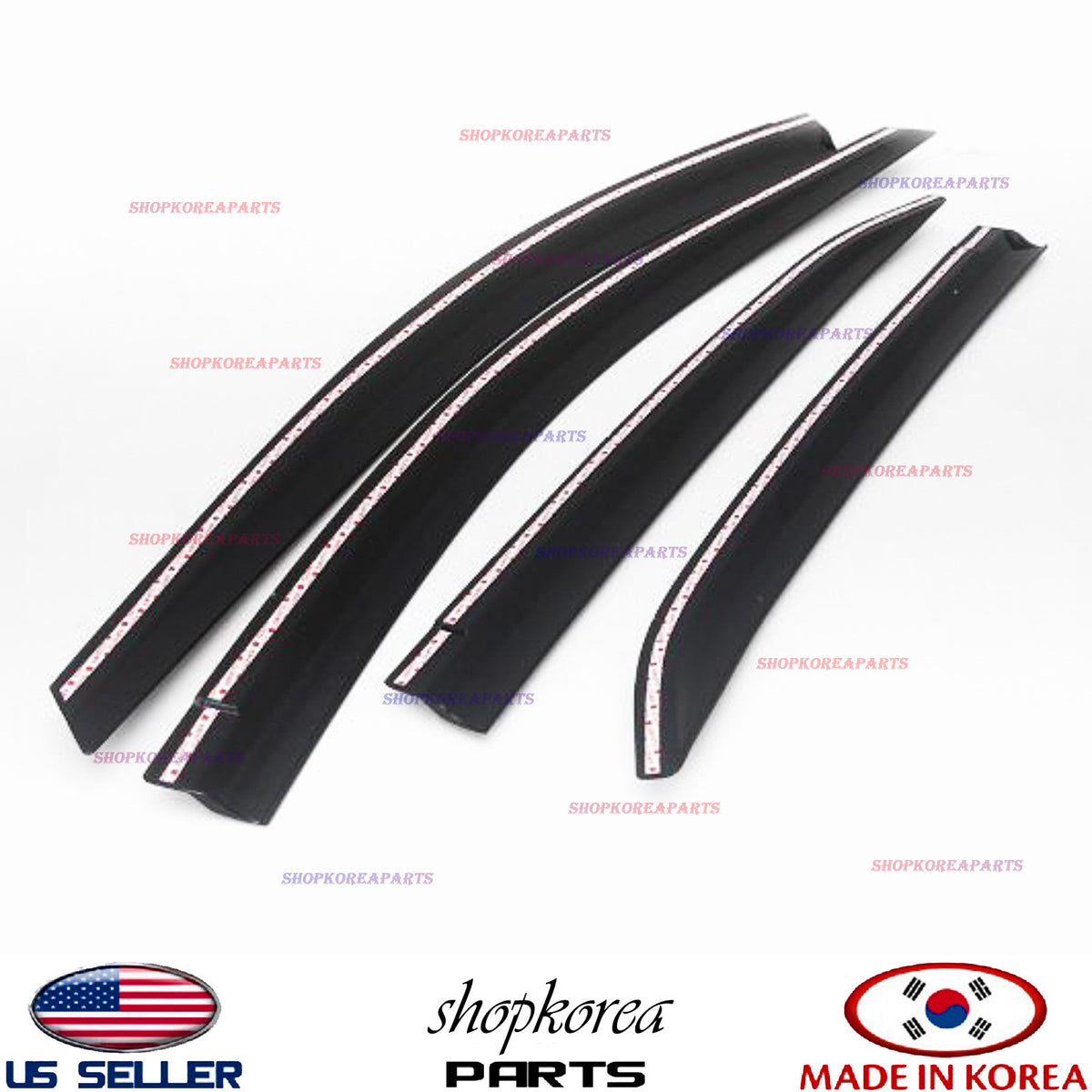 3m TAPE SMOKED DOOR VISOR WINDOW VENT DEFLECTOR fits TOYOTA COROLLA 2016-2019