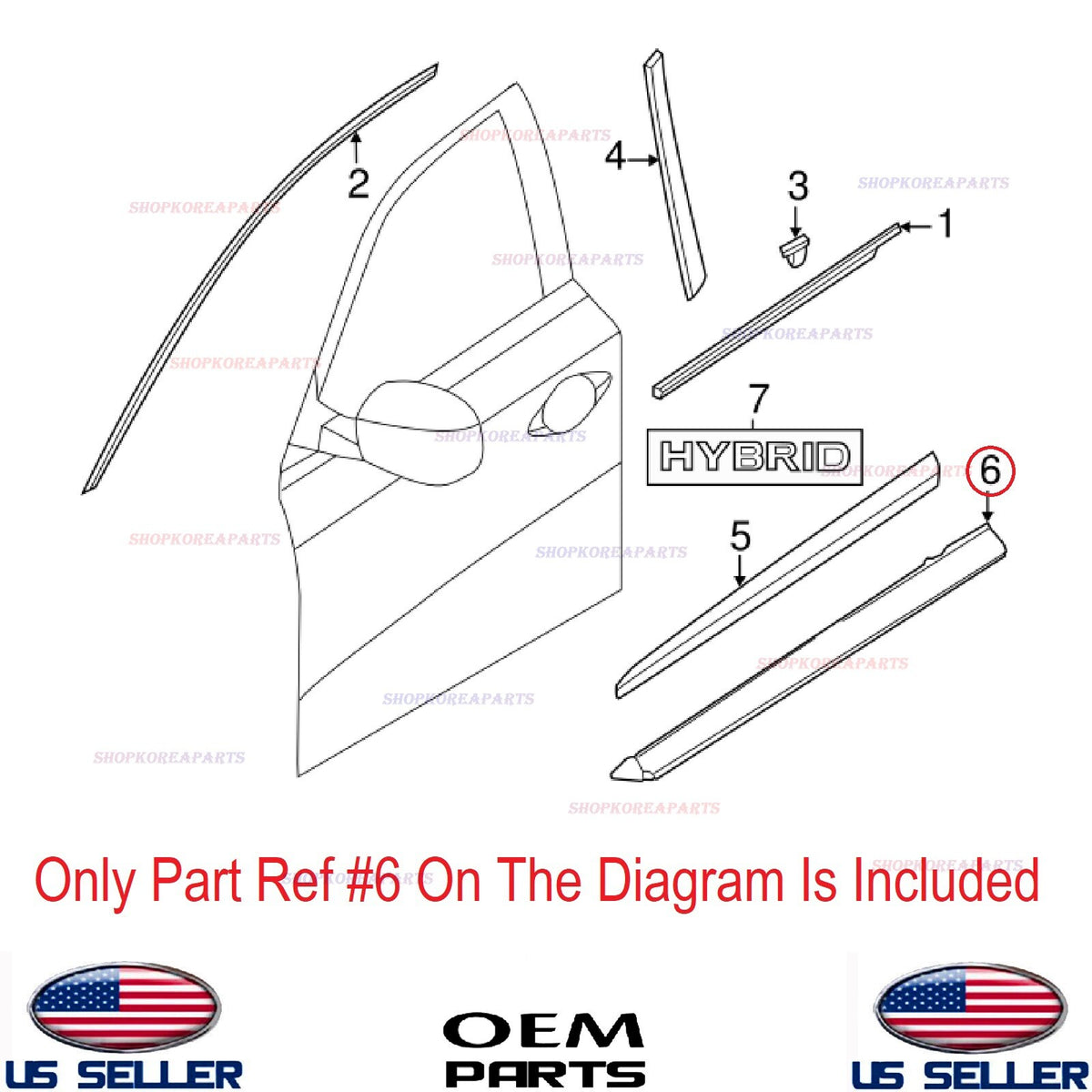 GENUINE Front LEFT Door Lower Moulding Driver Side OEM INFINITI JX35 QX60 13-15