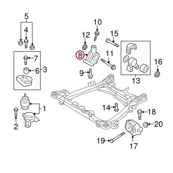 GENUINE Front Engine Motor Mount Driver Side OEM 2007-2014 Kia Sedona Entourage