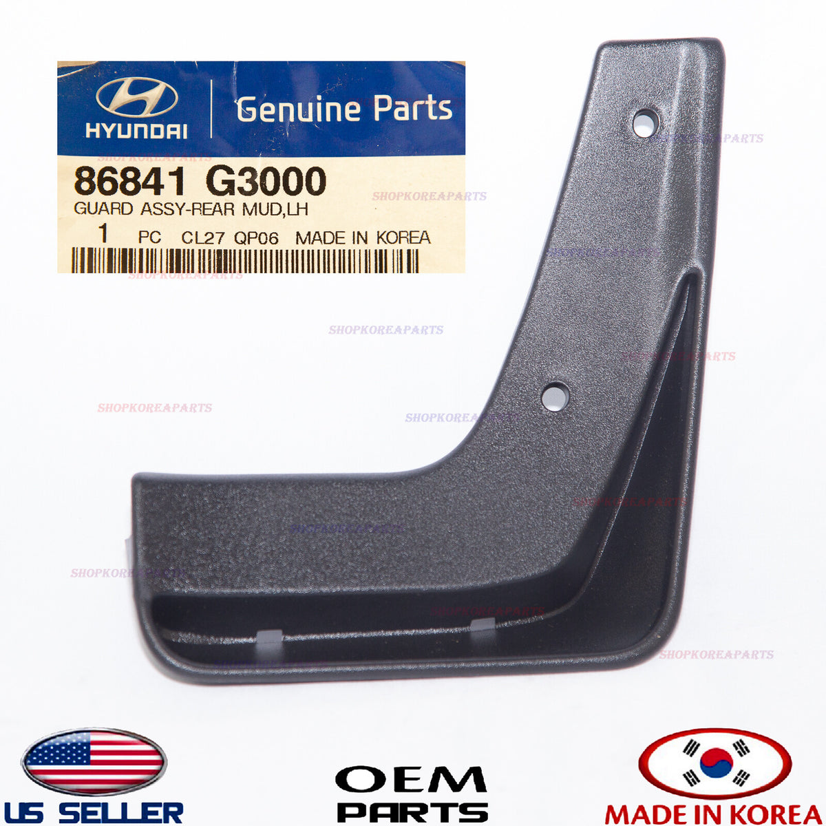 GENUINE Mud Guard Flaps Splash Shield Rear LEFT Driver Side OEM Elantra GT 18-20